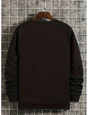 Men's letter printed turtlenecks, comfortable long-sleeved shirts, soft and fashionable spring/ autumn clothes.