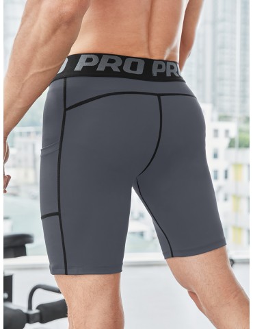 Men's PRO Leggings, Training Quick-dry Breathable, Fitness Exercise Moisture Absorption Perspiration Elastic Shorts