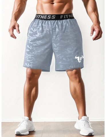 Men's Bull Print Casual Shorts - Breathable Polyester, Machine Washable, Non-Stretch Fabric for Basketball & Outdoor Activities