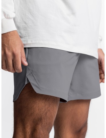 Men's Quick-Dry Athletic Shorts - Loose Fit, Breathable Polyester with Pockets, Perfect for Running & Training