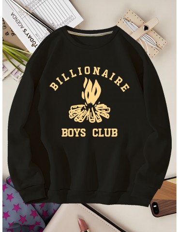 1 billionaire boy's club, men's casual round neck sweatshirt, casual fashion round neck sweatshirt, plus size sweatshirt, fleece warm men's clothing